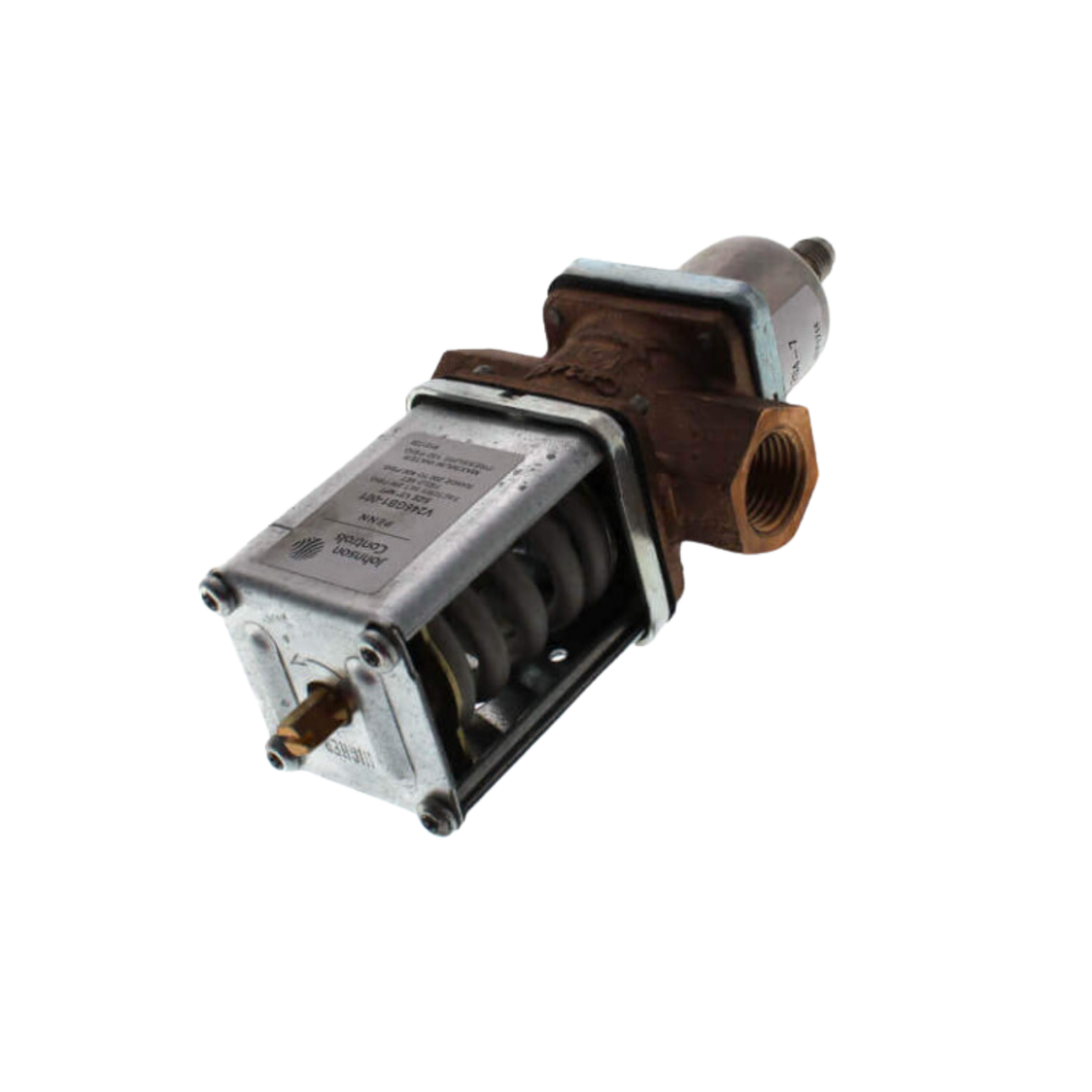 Johnson Controls V246GB1-001C 1/2" NPT Opening Point Diameter, Commercial Type Cast Brass, Direct Acting Pressure Actuated, Water Regulating Valve