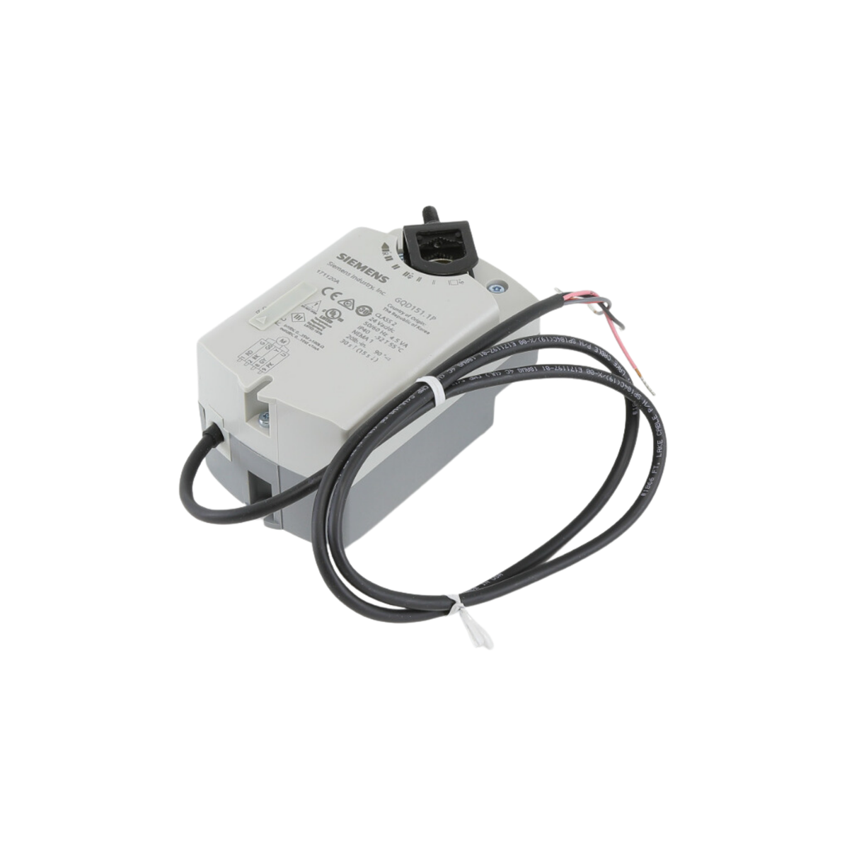 Siemens Building Technology GQD151.1P 24V, 20 Lb-In, 0-10VDC, Spring Return, Rotary, Damper Actuator