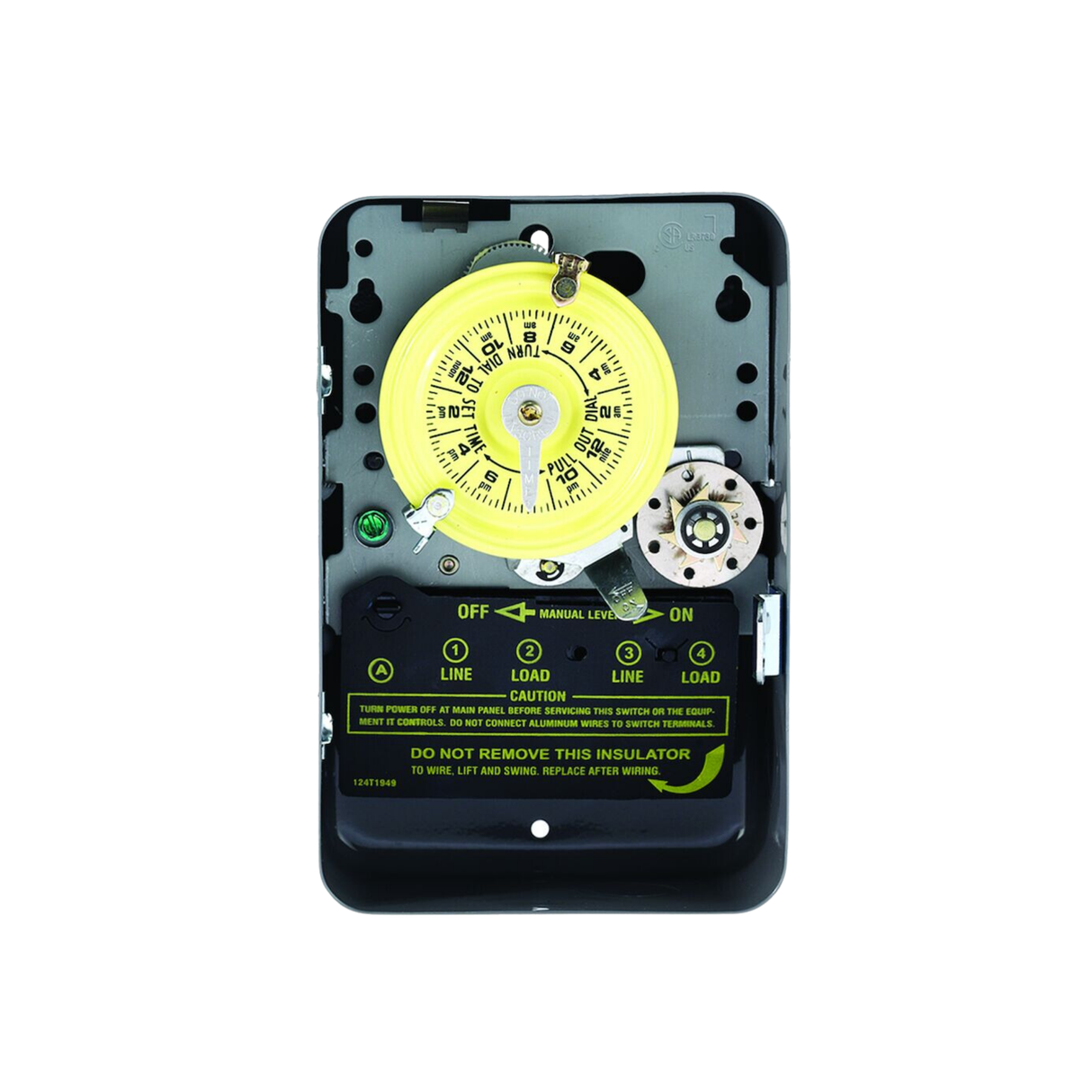 Intermatic T174 208-277 VAC 60 Hz 24-Hour DPST Mechanical Time Switch with Skip-a-Day