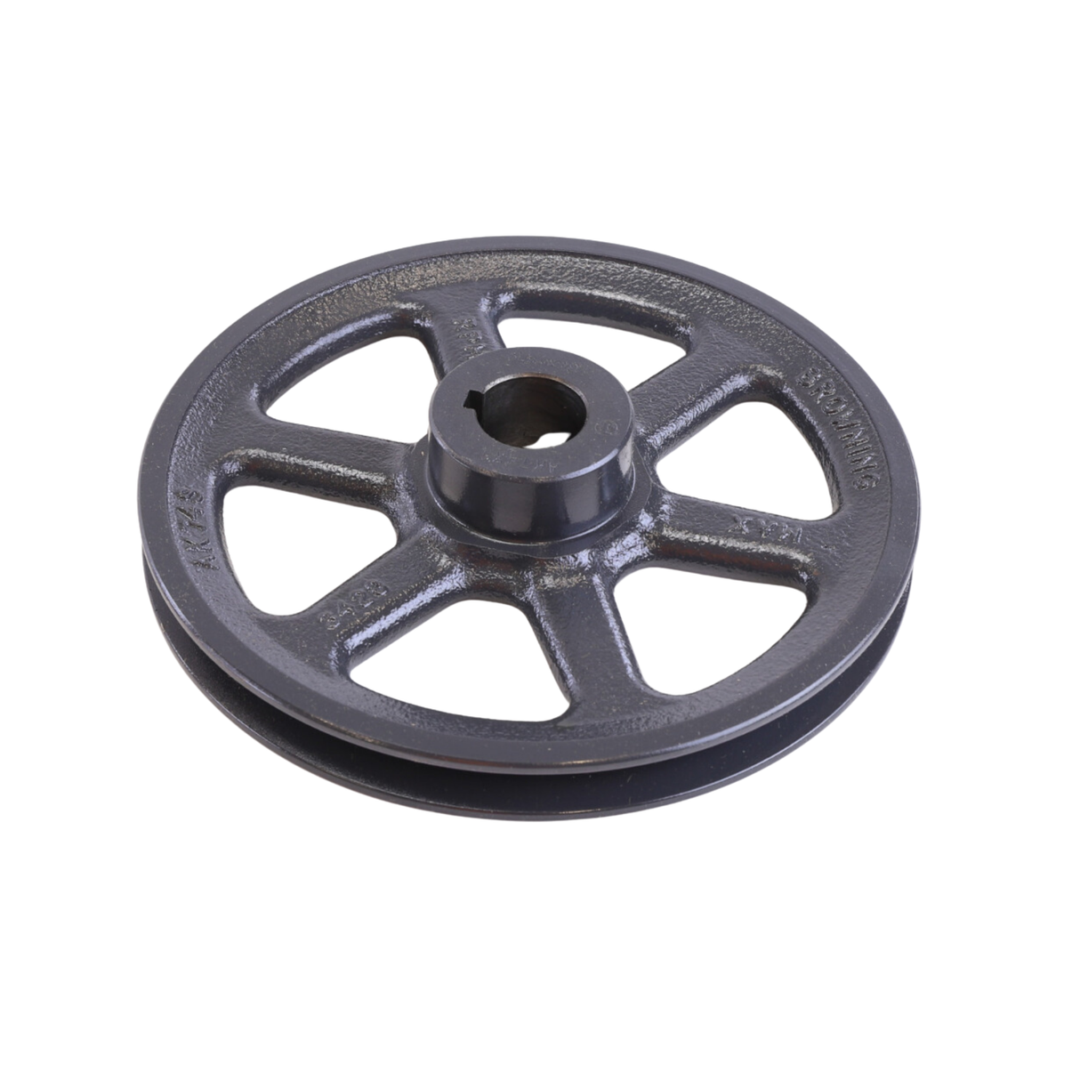 Browning AK74X1 1" Bore Diameter, 7.25" Outside Diameter, Single Groove AK Cast Iron, Sheave with 3L, 4L, and A Belts