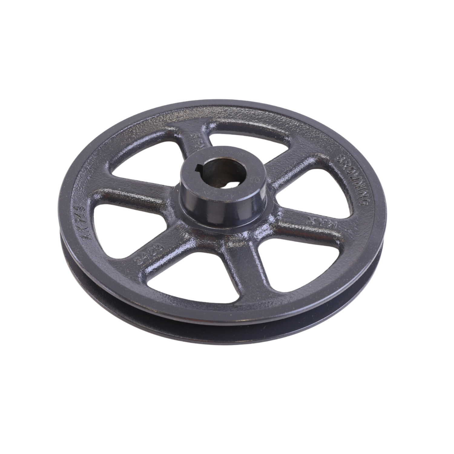 Browning AK74X1 1" Bore Diameter, 7.25" Outside Diameter, Single Groove AK Cast Iron, Sheave with 3L, 4L, and A Belts
