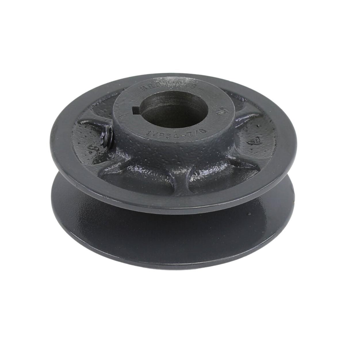 Browning 1VP34X7/8 CLEAR PK 7/8" Bore Diameter, 3.15" Outside Diameter, Single Groove VP Cast Iron, Sheave with 3L, 4L, A, AX, 5L, B, and BX Belts