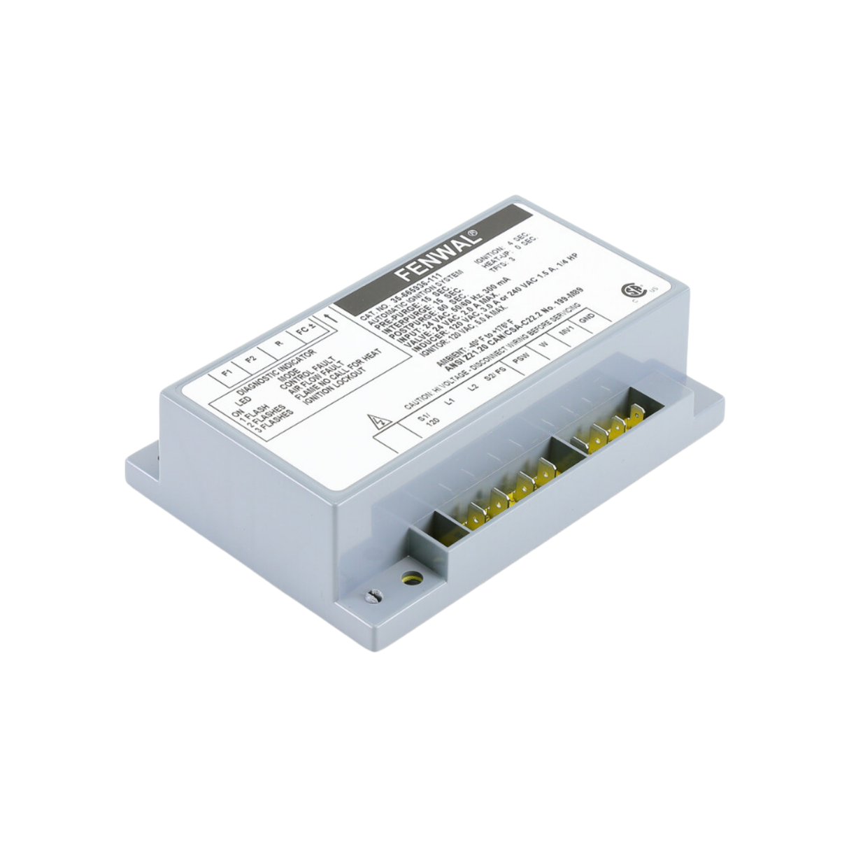 Fenwal 35-665936-111 24VAC, 30s Pre-Purge, 30s Inter-Purge, 7s Ignition Time, 0 Heat Up, DSI MOD, Automatic Ignition System
