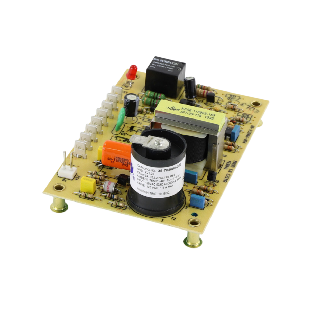 Fenwal 35-704600-005 120VAC, 0 Pre-Purge, 0 Inter-Purge, 10s Ignition Time, 0 Heat Up, Direct, Spark Ignition Module