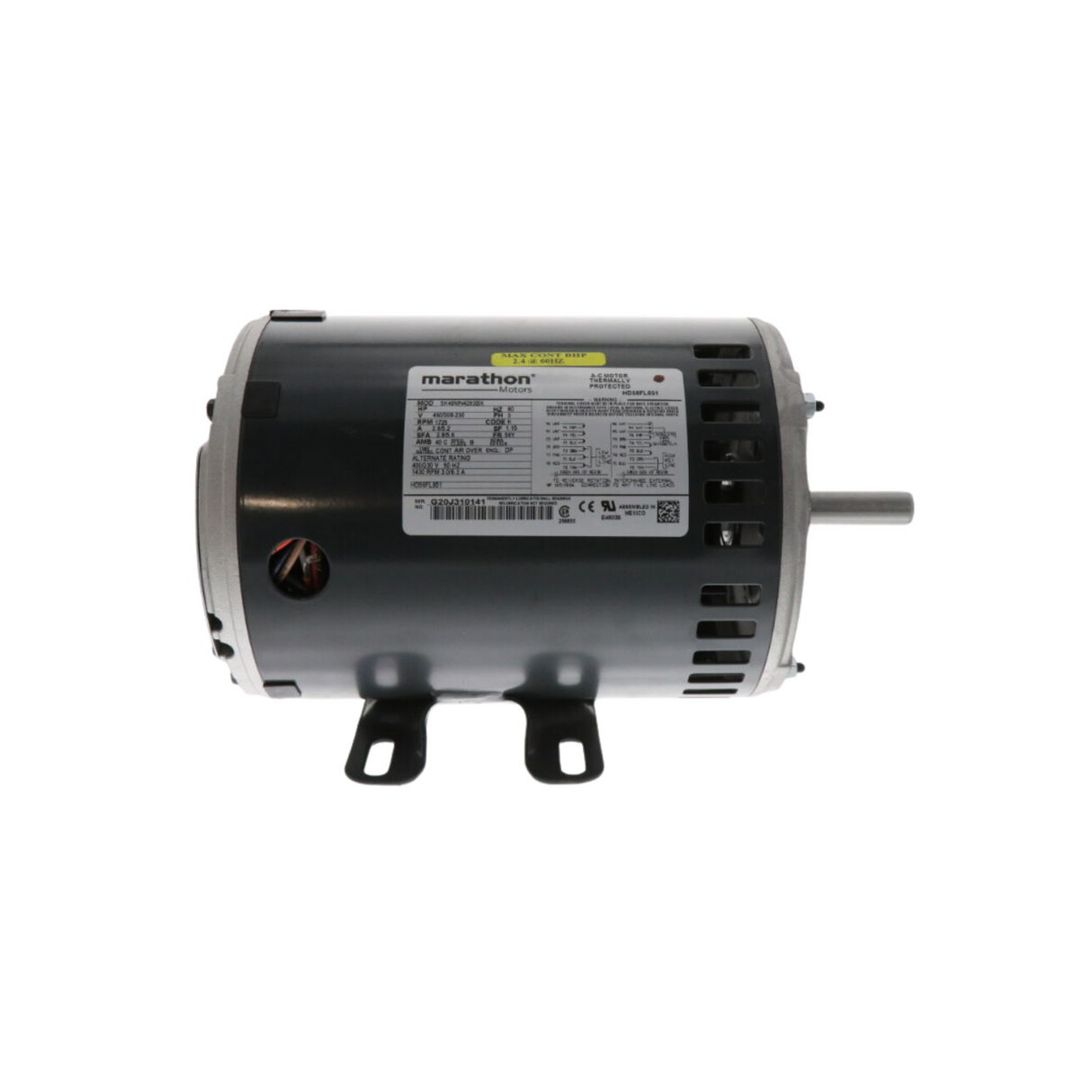 Carrier HD56FL651 208-230/460 V 1725 RPM 2.4 HP Counter Clockwise Motor