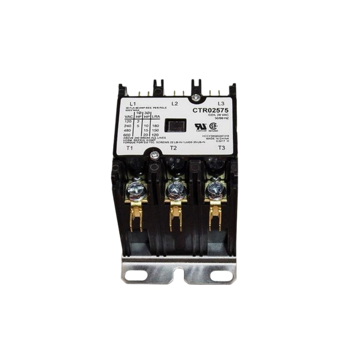 Trane CTR2575 24 V 30 A 3-Poles Contactor