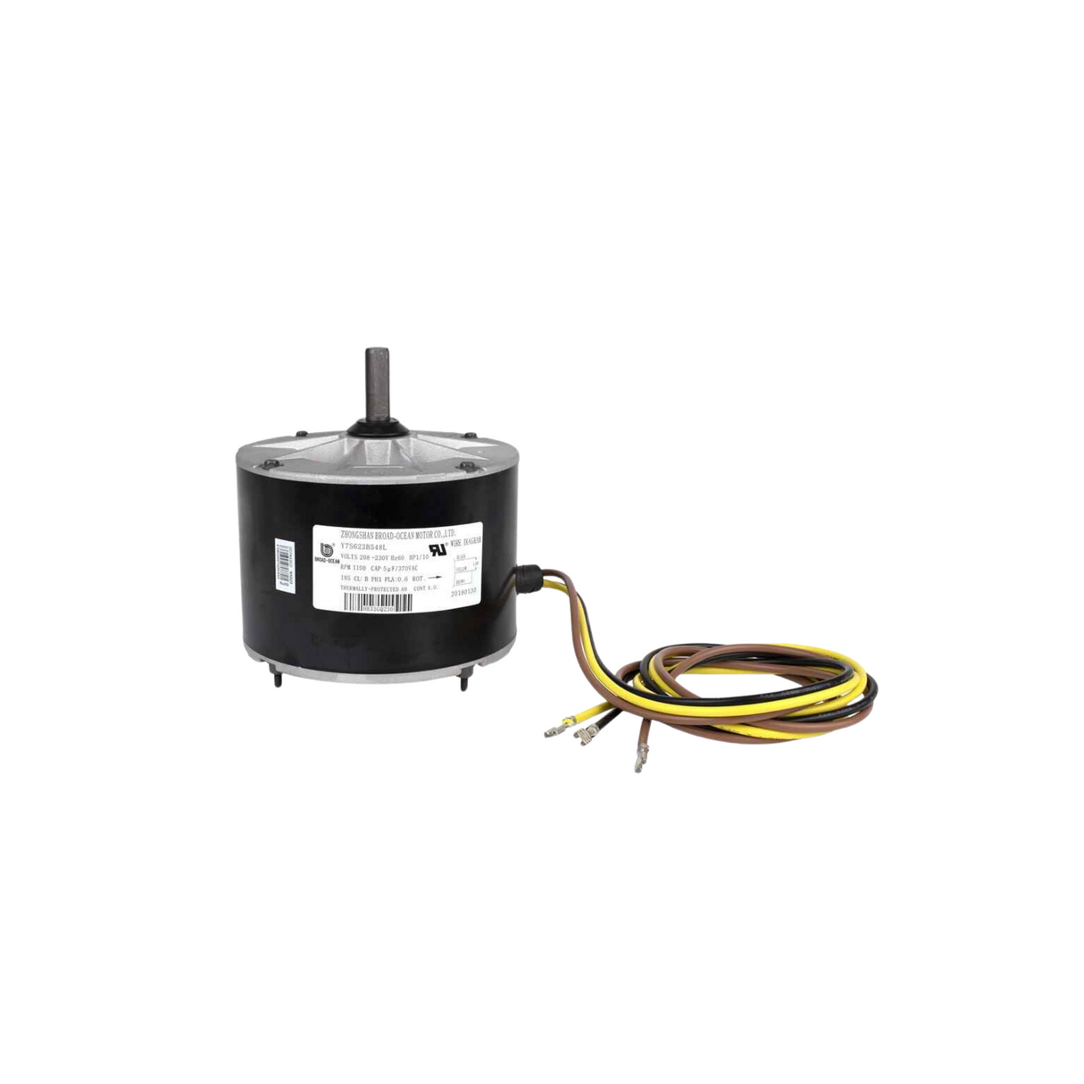International Comfort Products 1186357 208-230 V 60 Hz 1100 RPM 1/10 HP Clockwise Condenser Motor