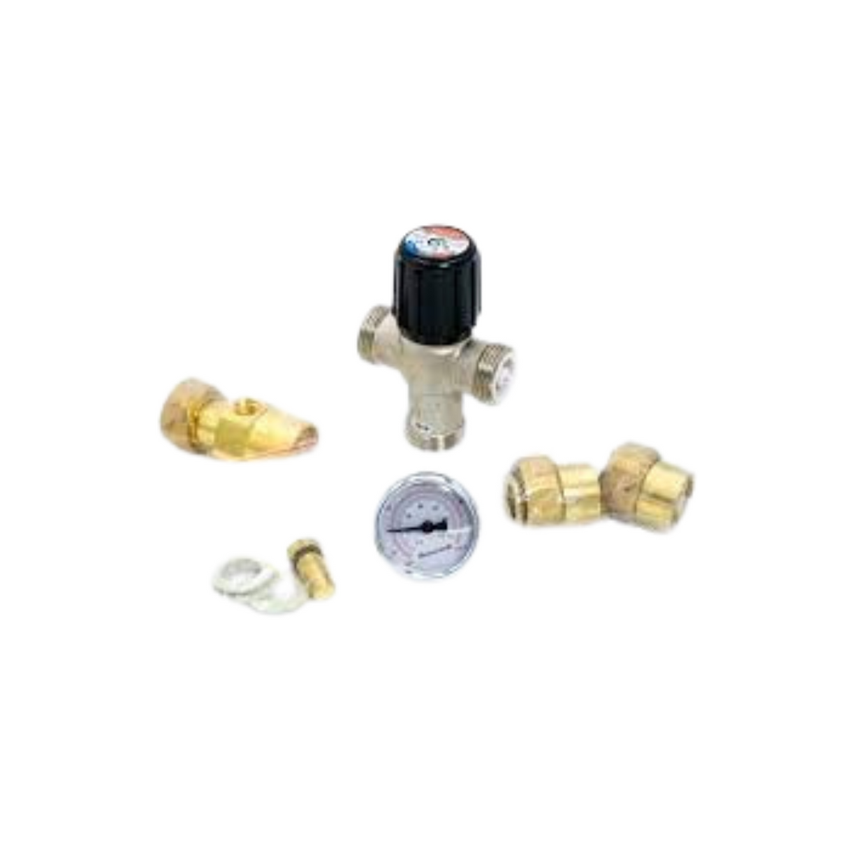 Honeywell AM102C1070-USTG-LF 1" Lowlead Tmv 70-120F,Union & Temp Gauge