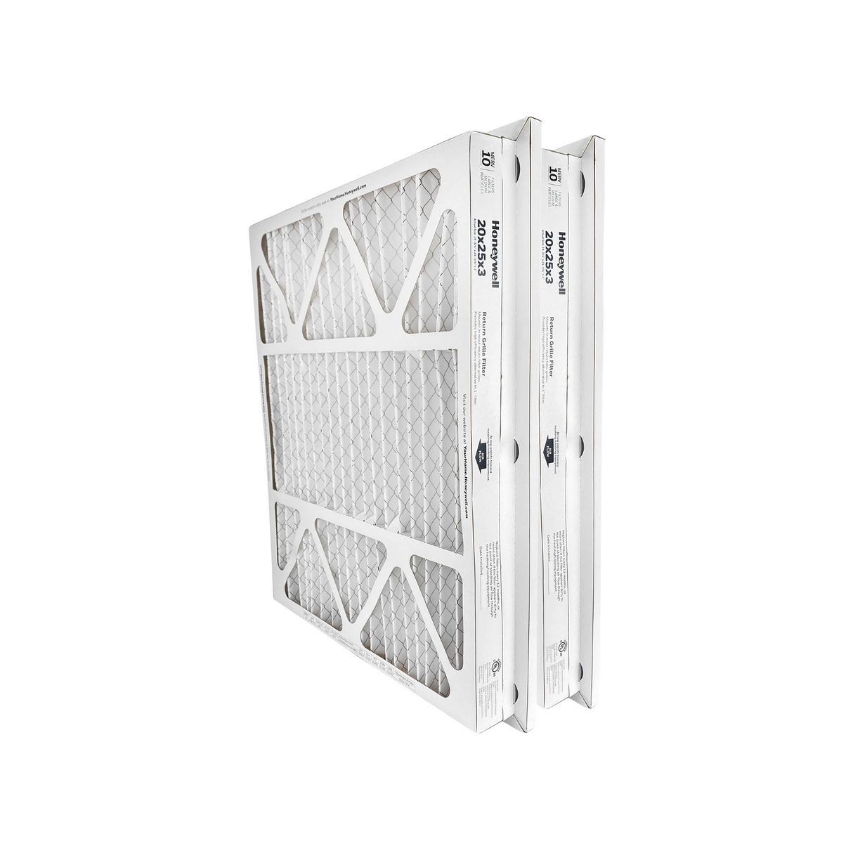 Honeywell FC40R1011 - Merv 10 Return Grille Media Air Filter, .12 at 300 FPM Static Pressure Drop, 20"x25"x4", 1450 Cfm Max Airflow Capacity
