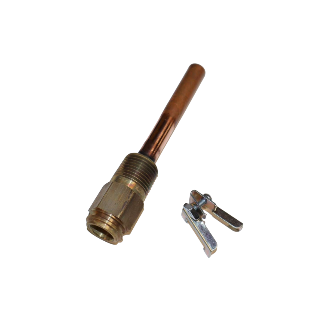 Honeywell 121371A 1/2" Npt. Short Well With 1-1/2" Insulation Depth