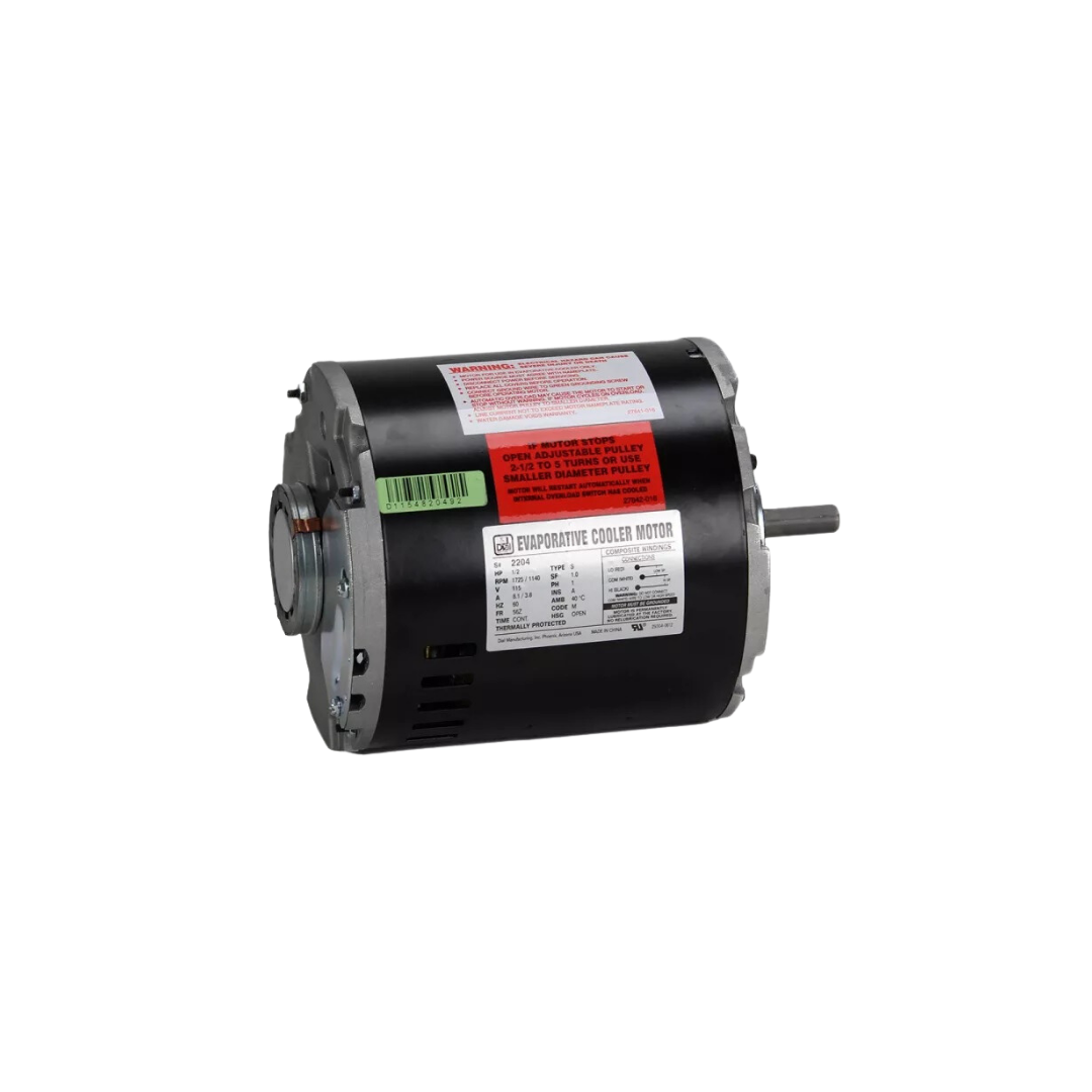 Dial 2204 1/2 HP 2 Speed Evaporative Cooler Motor, 1725 RPM, 115V