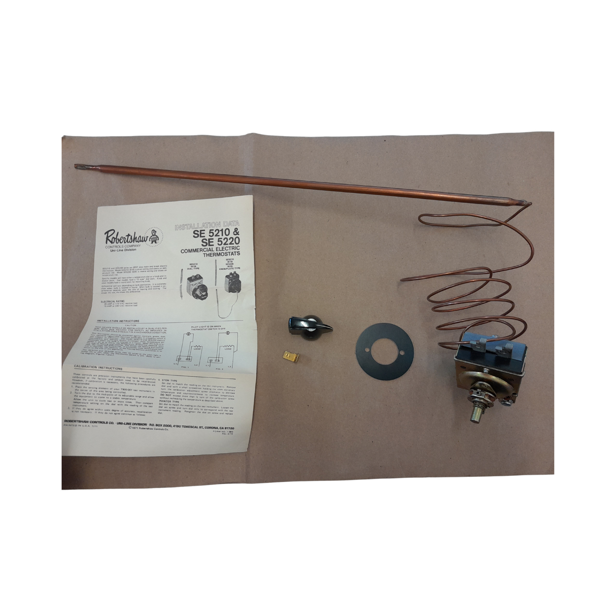 Uni Line Of North America (Robertshaw) 5210-072 Commercial Electric Thermostat (Limited Availability)
