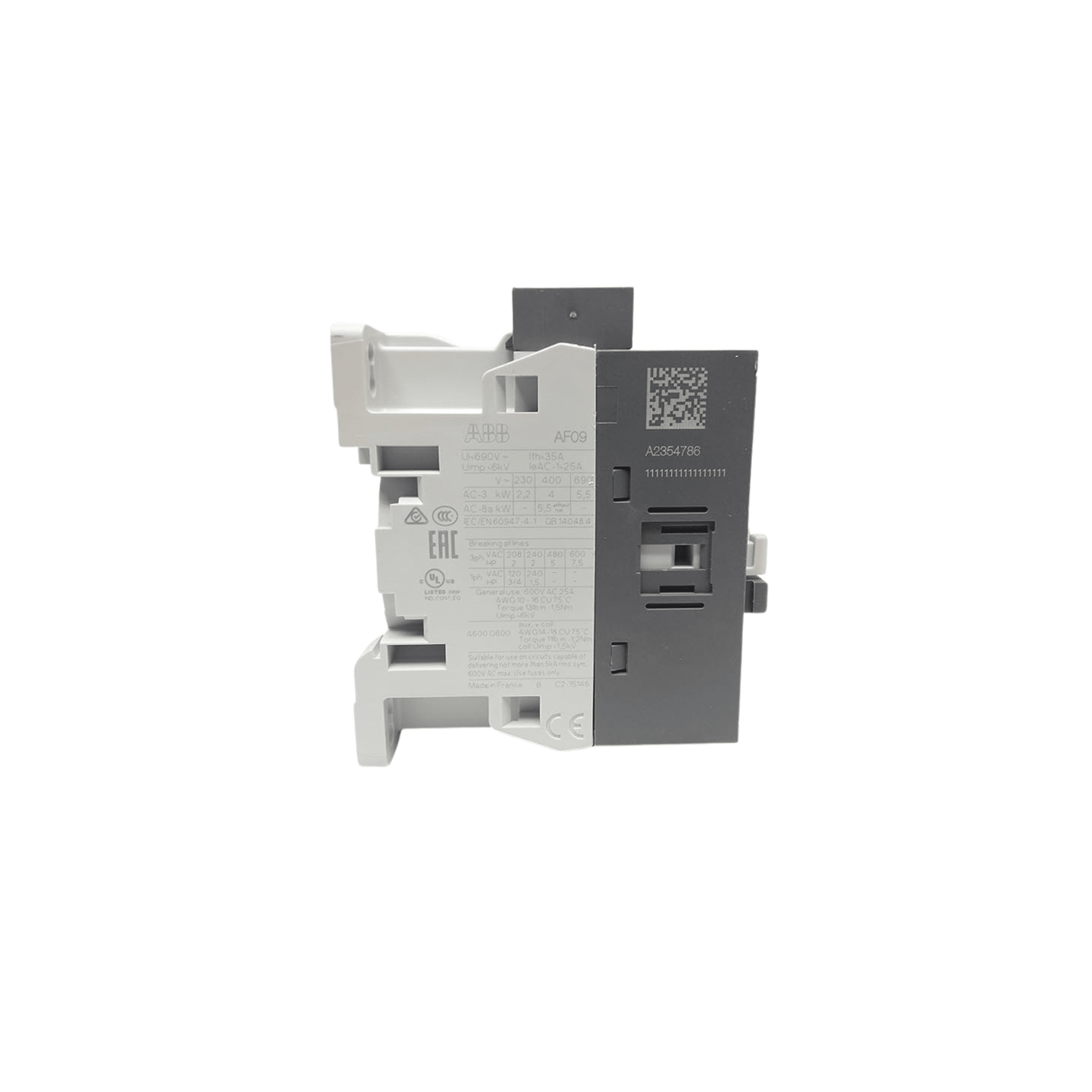 ABB AF09 - 30 - 10 - 13 100 - 250 V 9 A 3 - Pole Contactor