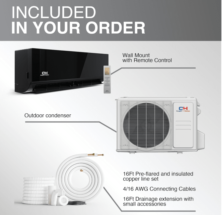 Cooper & Hunter, Olivia Series Midnight Edition, 24,000 Ductless Mini Split
