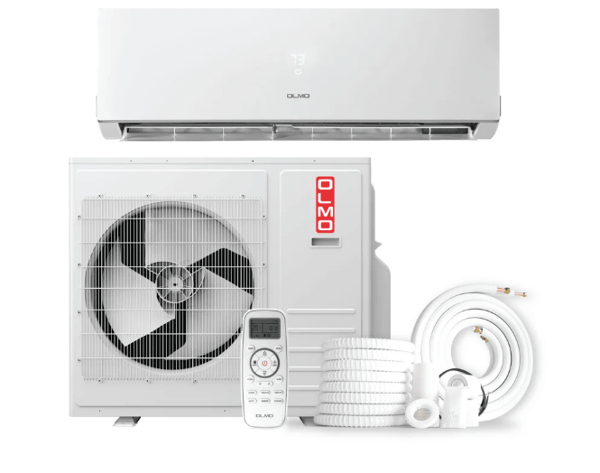 OLMO Sierra Series, R32 Mini Split, 36,000 BTU 230V Single Zone 3 Ton High Wall Air Conditioner and Heat Pump, Ductless Inverter System, 20 SEER Single Head, with WI - FI and 16FT Installation Kit Included