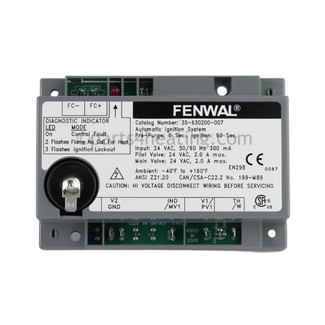 Fenwal 35-630200-007 120VAC, 0 Pre-Purge, 0 Inter-Purge, 90s Ignition Time, Ignition Module