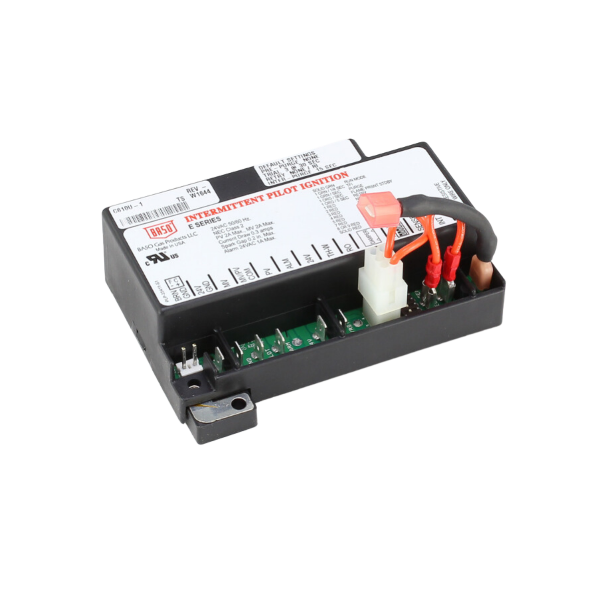 Baso C610U-1C Universal Intermittent, Pilot Ignition Control Board with or without Automatic Vent Damper