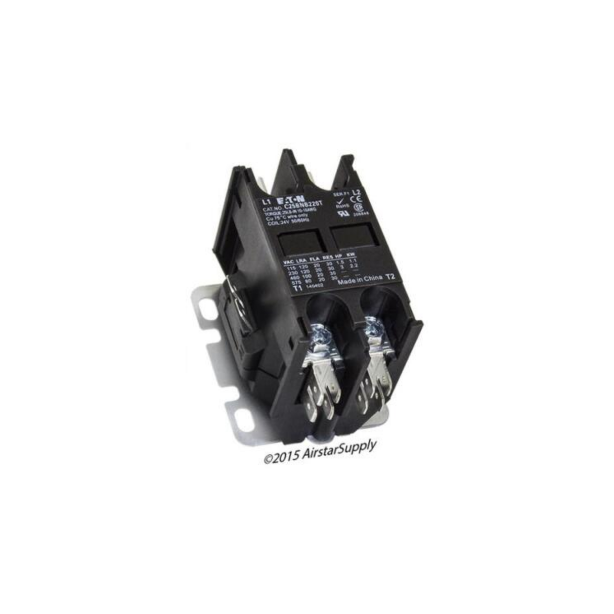Cutler Hammer-Eaton C25BNB220T 24 V 20 A 2-Pole Contactor