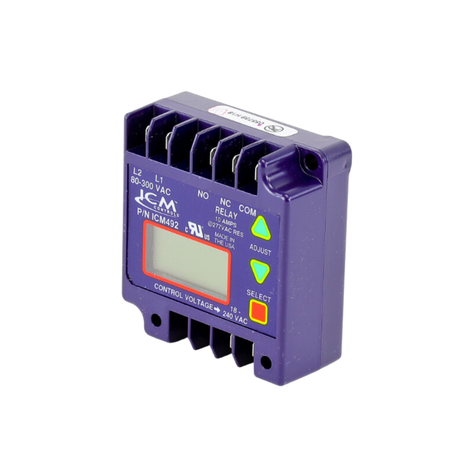 ICM Controls ICM492-LF 80-300VAC, LCD Setup and Diagnostics, Single Phase Line Voltage Monitor