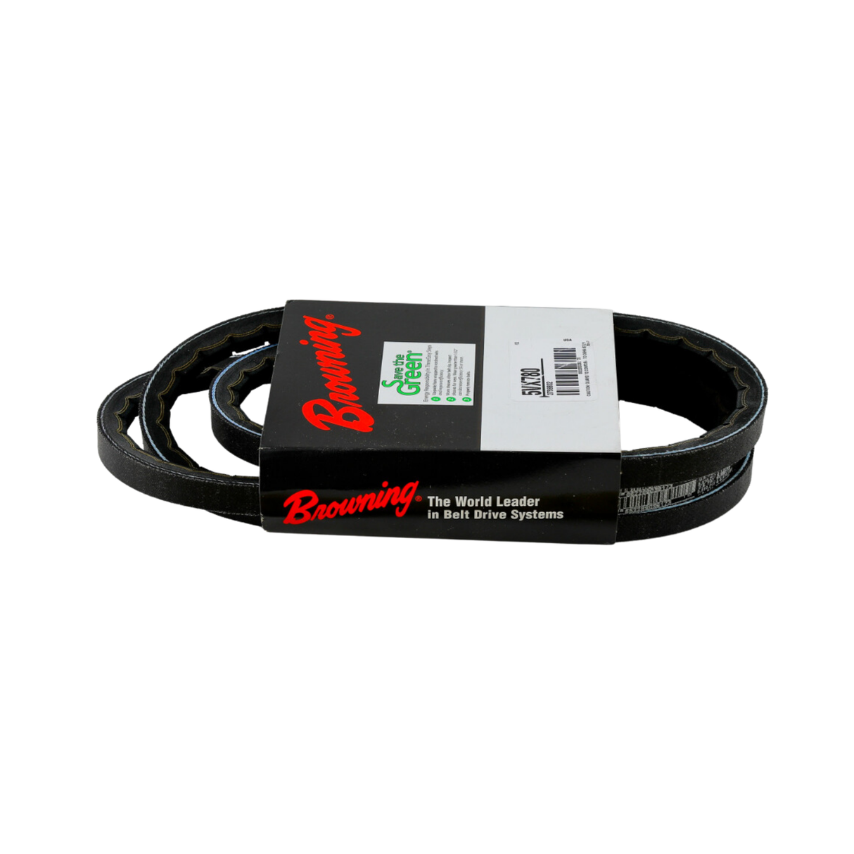 Browning 5VX780 78" Outside Diameter, EPDM, RMA, MPTA IP-20, Oil Resistant, Notched 358, Grip Belt