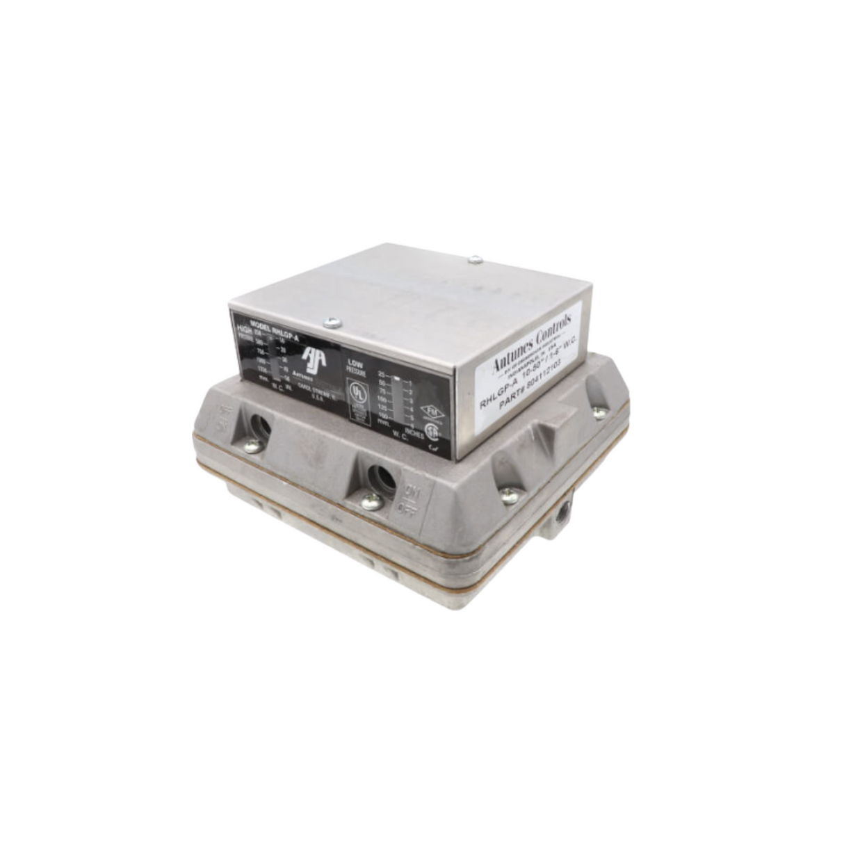 A.J. Antunes 804112106 10" to 50" WC High 2" to 14" WC Low Pressure Switch