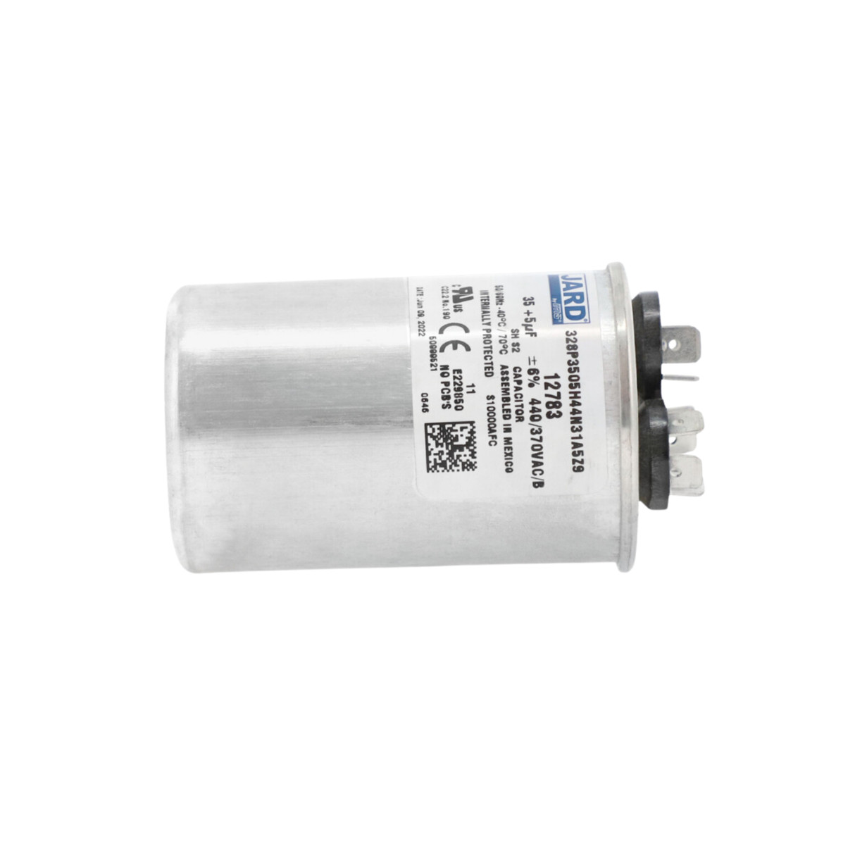 MARS 12783 440/370 V 50/60 Hz 35/5 MFD Round Dual Run Capacitor