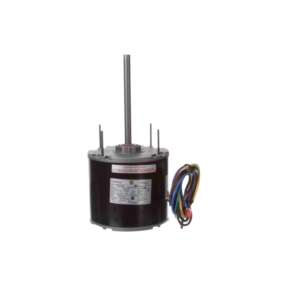 Regal Rexnord - Century Motors F1038 208-230 V 60 Hz 825 RPM 1/3 HP Reversible Motor
