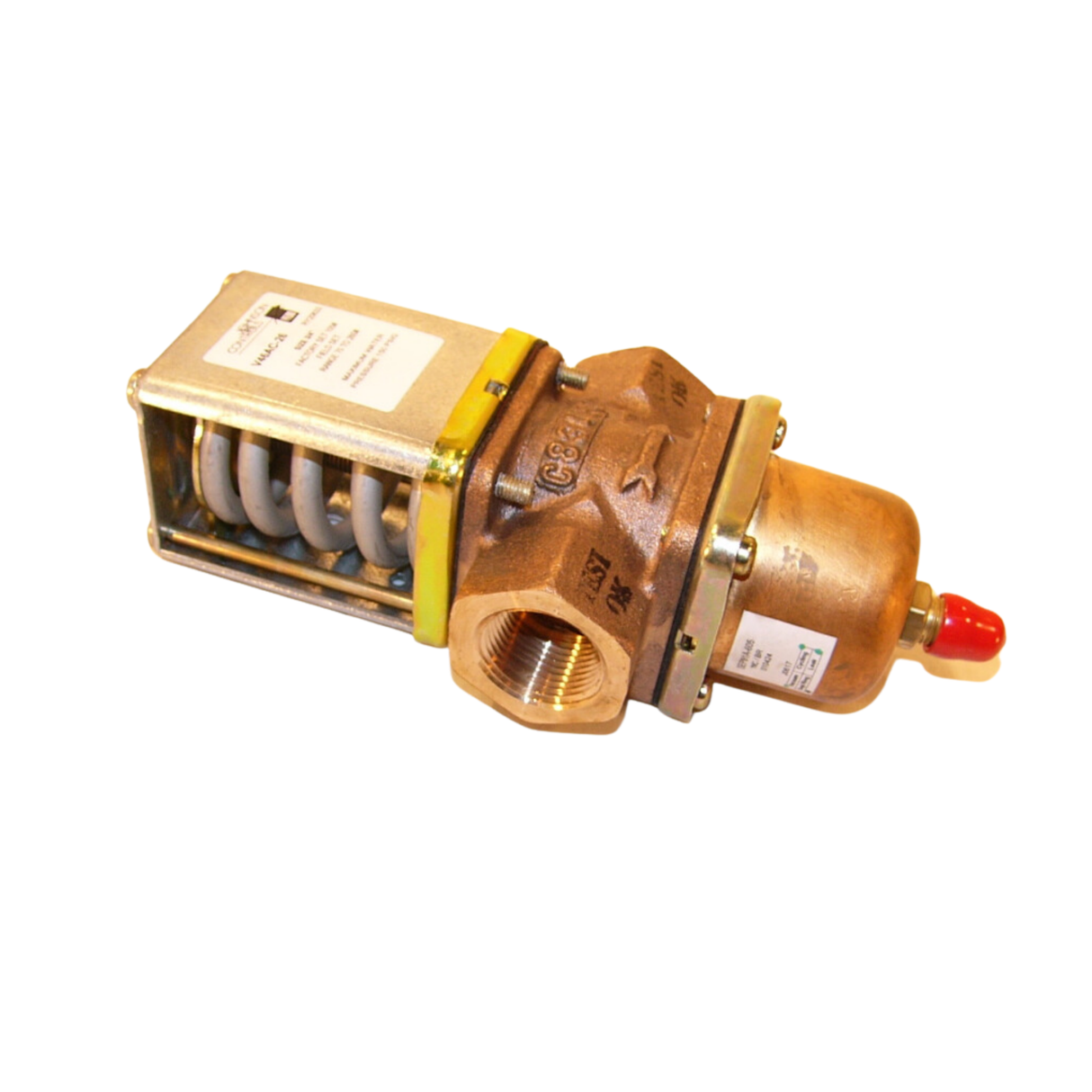 Johnson Controls V46AC-26 3/4" NPT Opening Point Diameter, Commercial Type Cast Brass, Direct Acting Pressure Actuated, Water Regulating Valve