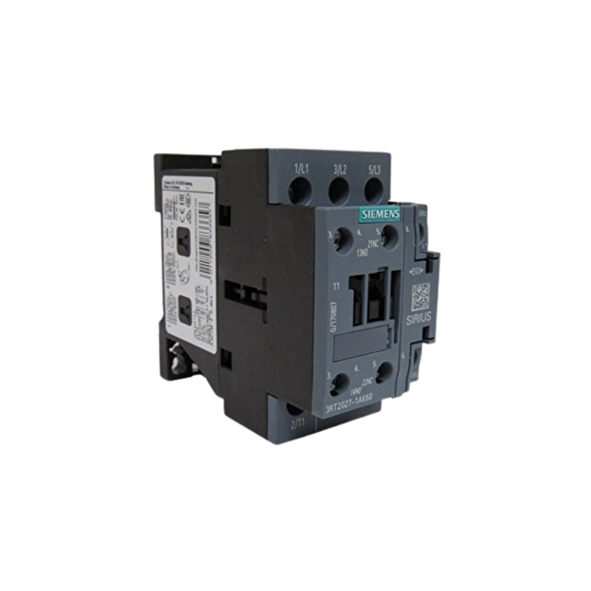 Siemens Building Technology 3RT2027-1AK60 120 V 50/60 Hz 3-Pole Contactor