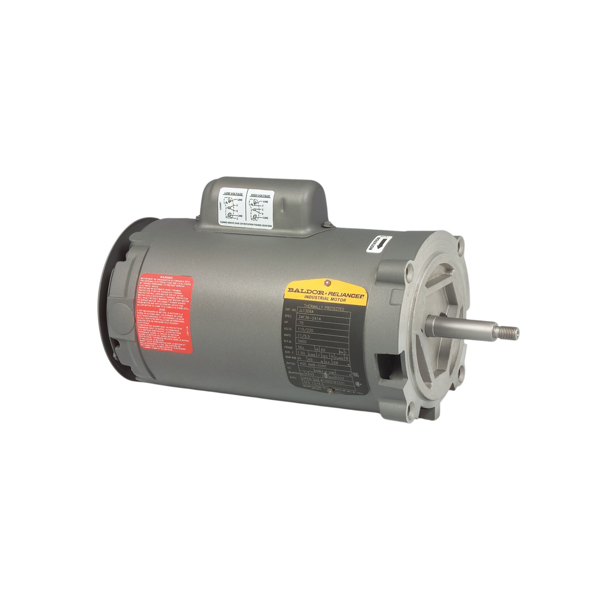 Baldor Motor JL1205A 115/230 V 60 Hz 3450 RPM 1/3 HP Pump Motor