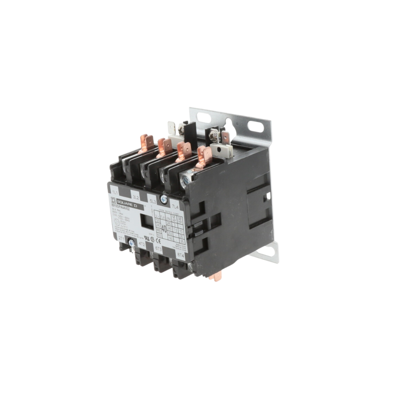 Schneider Electric (Square D) 8910DPA44V02 120VAC, 40A, 4 Pole, Contactor