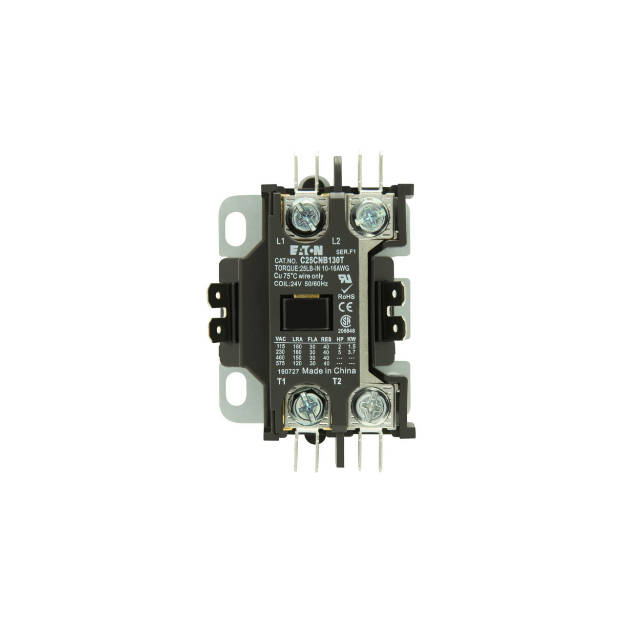 Cutler Hammer-Eaton C25CNB130T 24 V 30 A 1-Pole Contactor