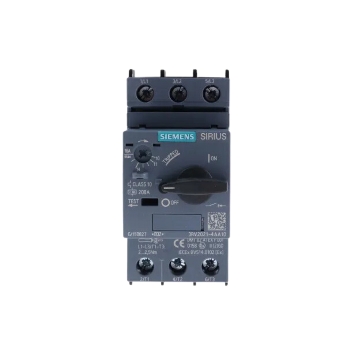 Siemens Industrial Controls 3RV2021-4AA10 20 to 690 V 10 to 16 A 3-Pole 4kA Motor Starter Protector