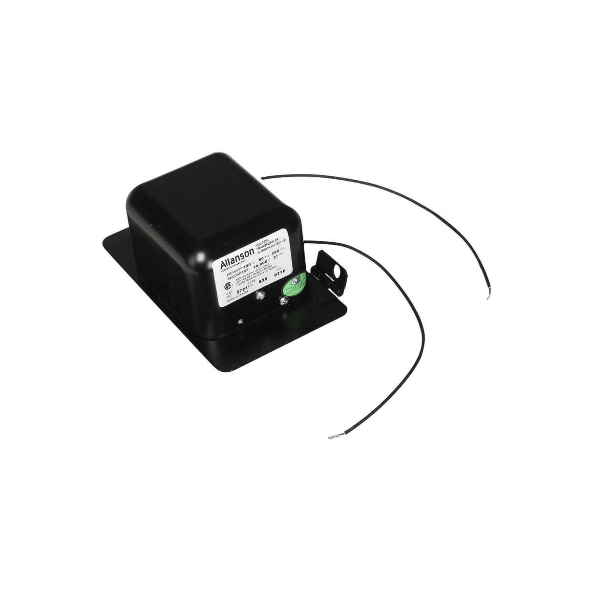 Allanson Transformers 2721-620 Primary Voltage 120 VAC, Secondary Voltage 10000 VAC @ 250 VA Ignition Transformer