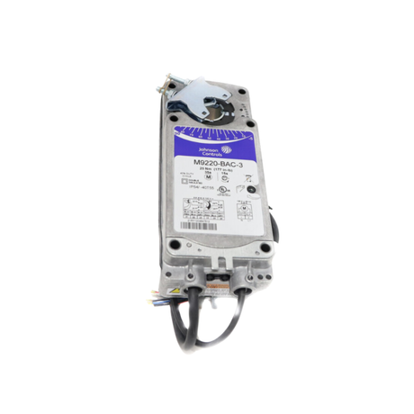 Johnson Controls M9220-BAC-3 120VAC Supply Voltage, Actuator with 48" Cable with Wire Leads and 2 SPDT Auxiliary Switches