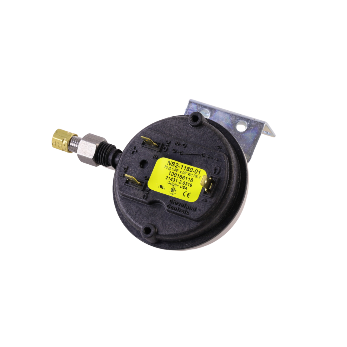 Lochinvar & A.O. Smith 100294585 120/240 VAC @ 15A, 0.68", Manual-Reset, Pressure Switch