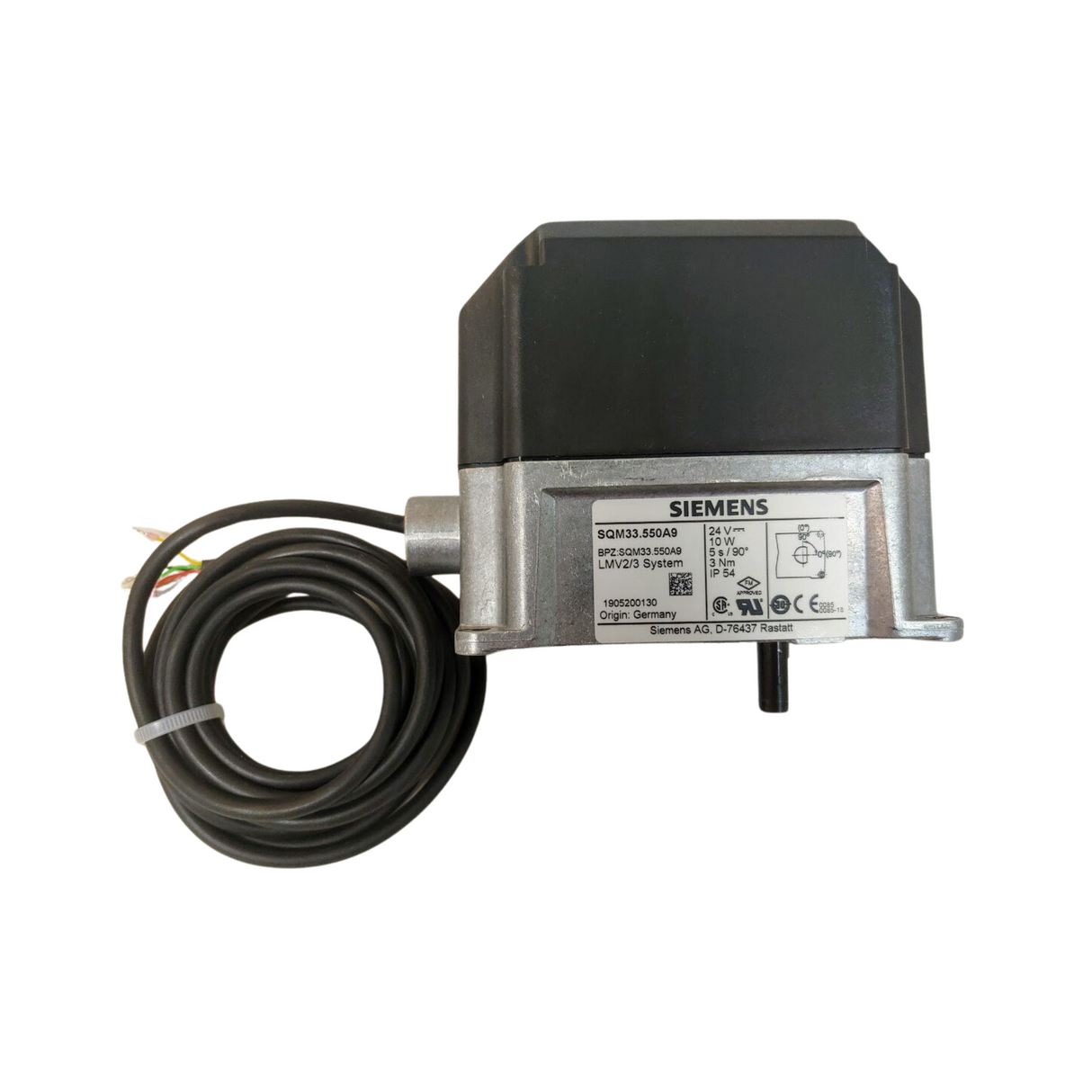 Siemens Combustion SQM33.550A9 IP54, 3Nm, 5s/90 Degrees, 10W, Actuator