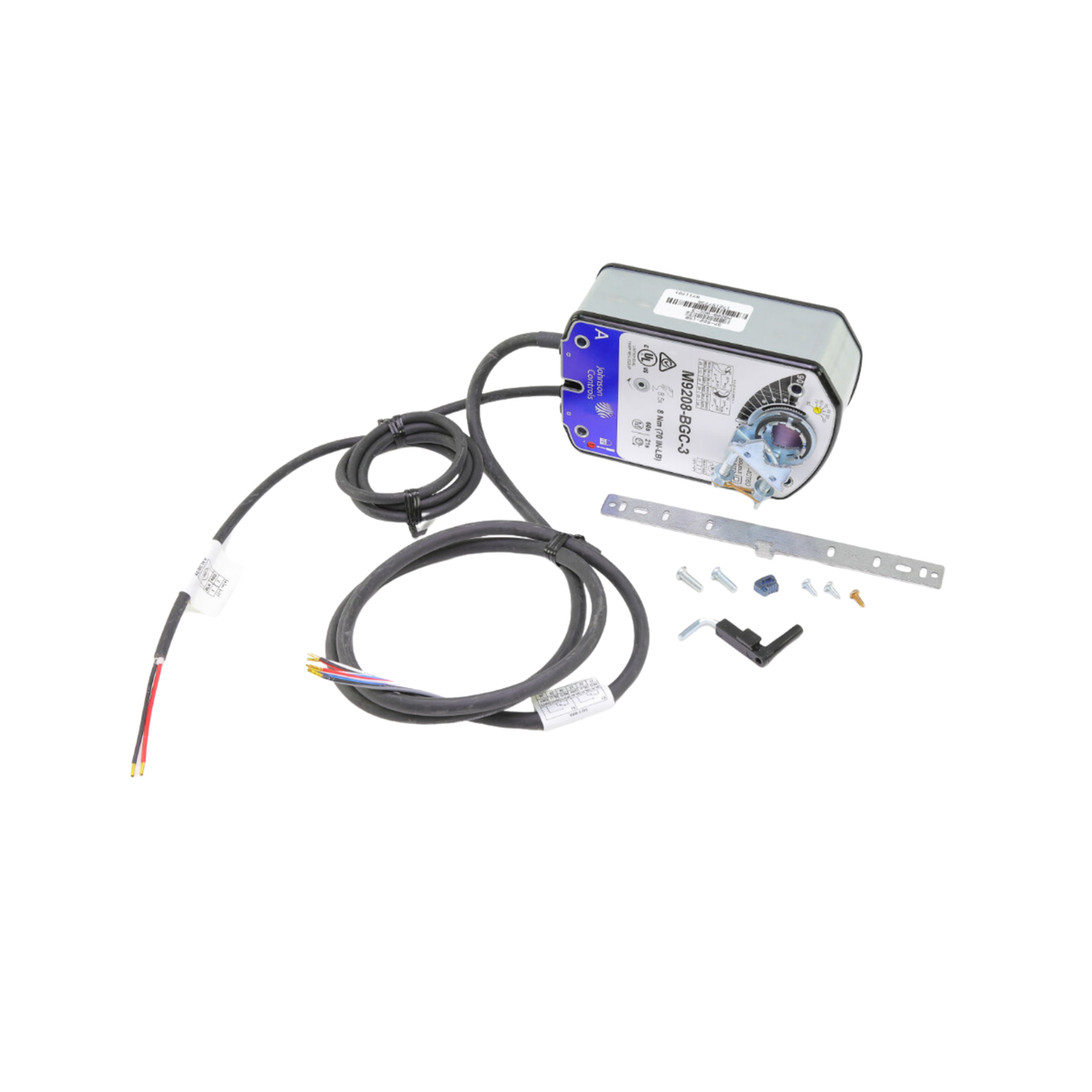 Johnson Controls M9208-BGC-3 24VAC, 24VDC Supply Voltage, Actuator with 48" Appliance Cable with Integral 3/8" FMC Connector and 2 SPDT Auxiliary Switches