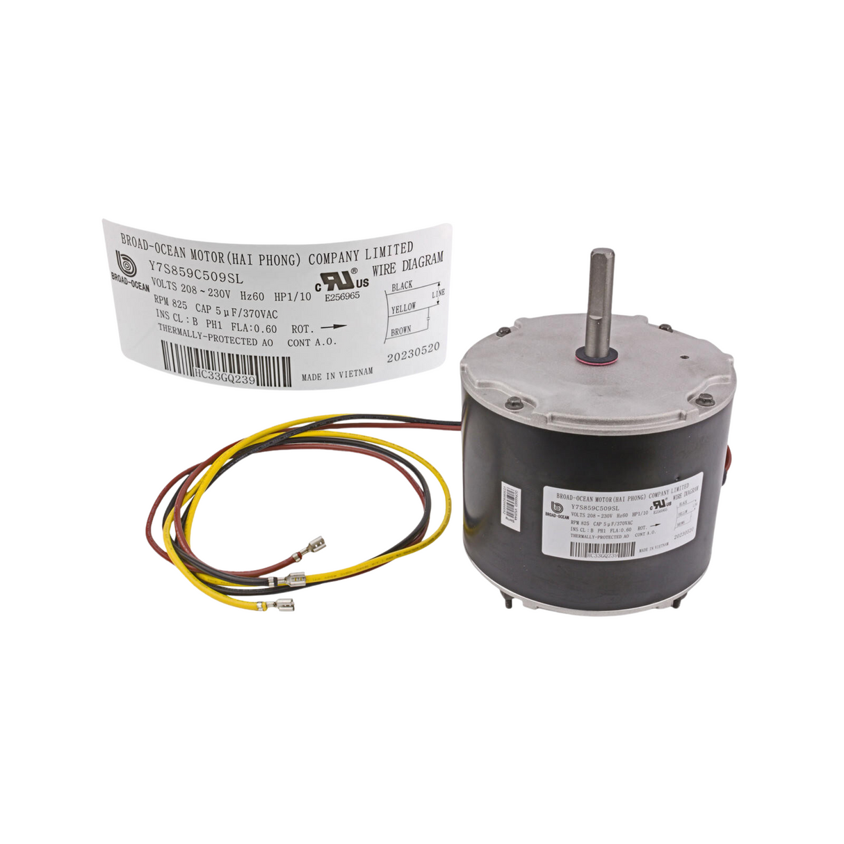 Carrier HC33GQ239 208-230 V, 1/10 HP Clockwise Fan Motor