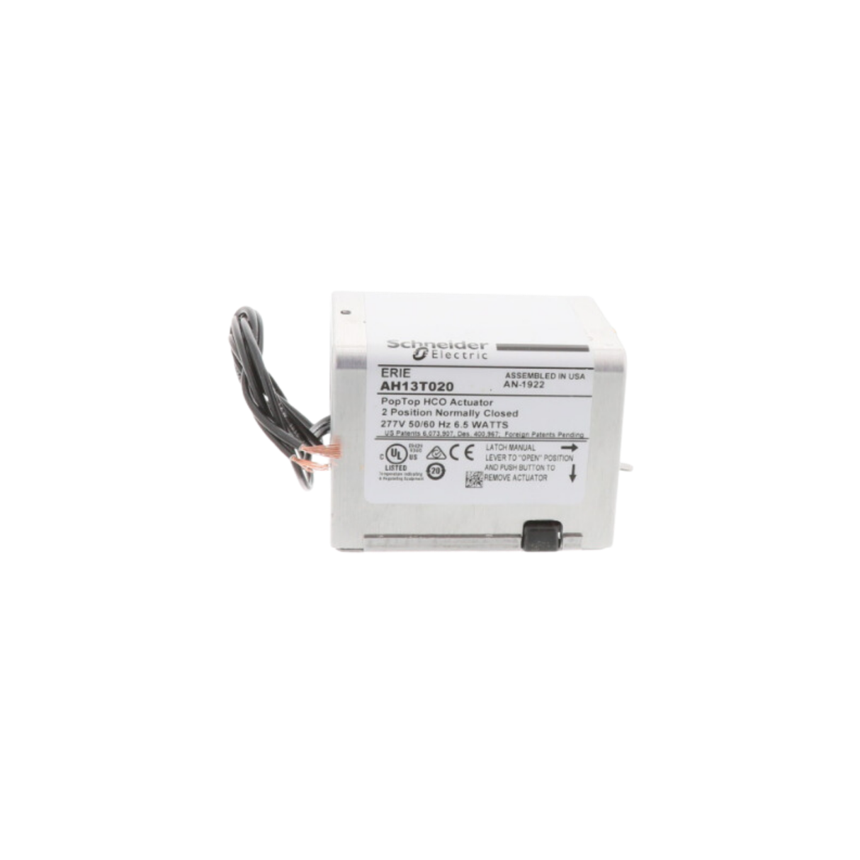 Schneider Electric (Erie) AH13T020 277VAC, 2 Position, Spring Return, Normally Closed, High Close Off, Actuator with 18" Wire Leads