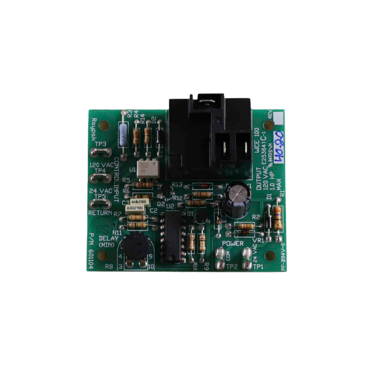 Raypak 004675F 120/240 VAC 1 HP Control Board