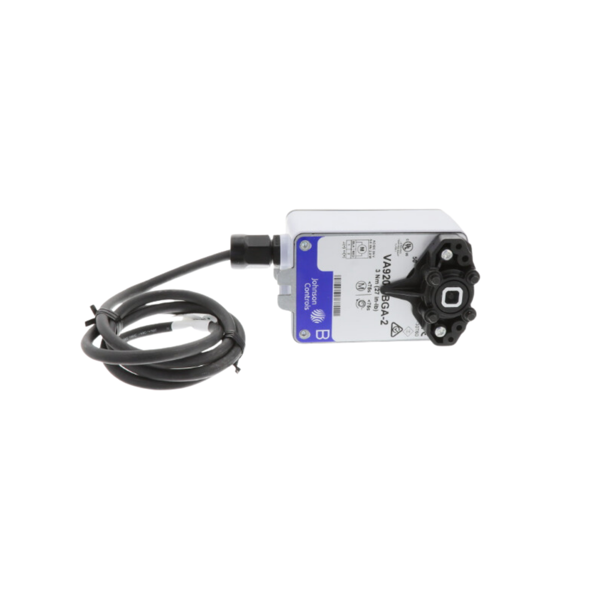 Johnson Controls VA9203-BGA-2 24VAC Supply Voltage, Ball Valve Actuator with 48" Appliance Cable