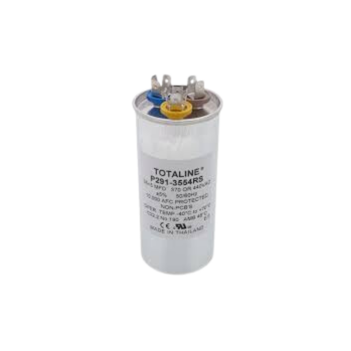 Carrier P291-3554RS 440 VAC 35/5 MFD Round Dual Run Capacitor