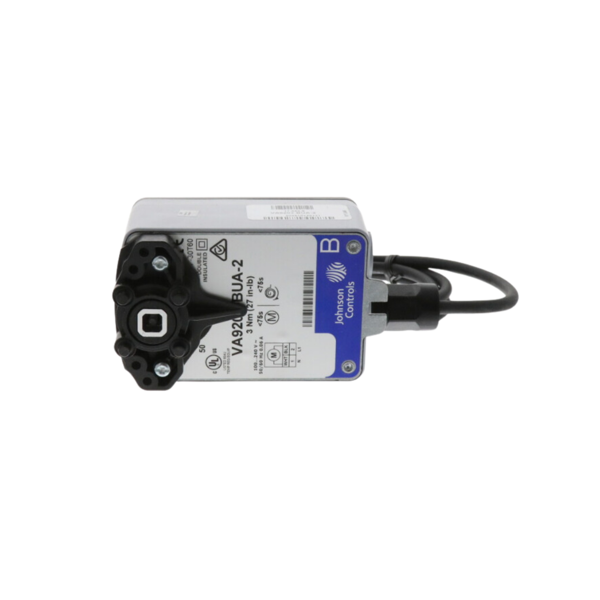 Johnson Controls VA9203-BUA-2 24VAC, 24VDC Supply Voltage, Ball Valve Actuator with 8" Appliance Cable