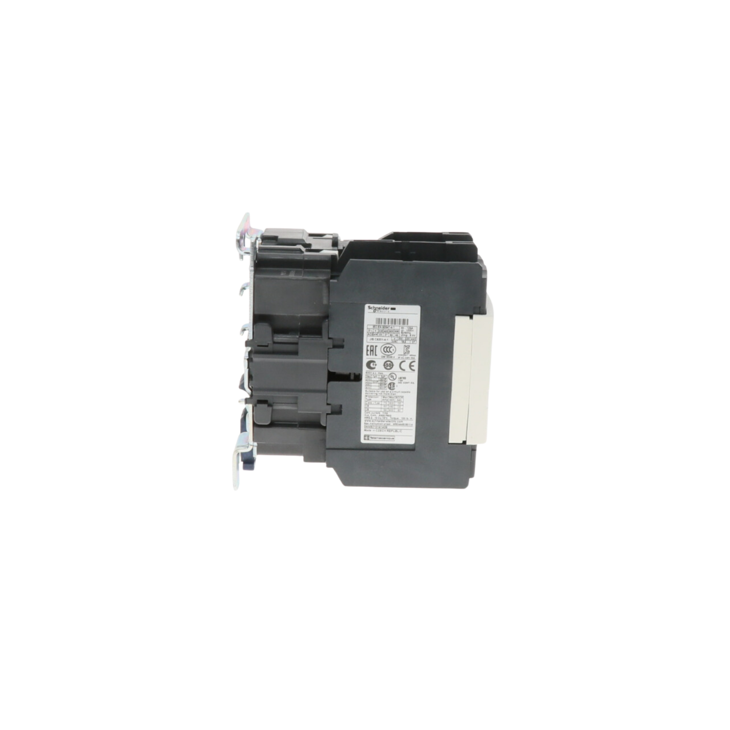 Schneider Electric (Square D) LC1D80F7 Non-Reversing Type with Screw Terminals, 110VAC Coil, 3 Pole, 80A, 1N/O 1N/C Electrical Contactor