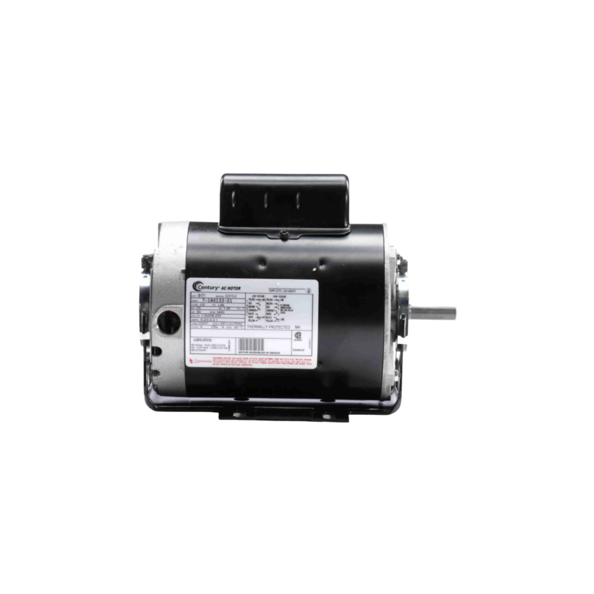 Regal Rexnord - Century Motors B171 115/208-230 V 60 Hz 3450 RPM 1/3 HP Reversible Counter Clockwise Motor