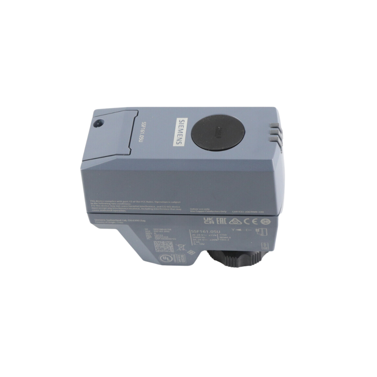 Siemens Building Technology S55180-A158 24V, 0-10VDC, Non Spring Return, Normally Open, Zone Valve Actuator