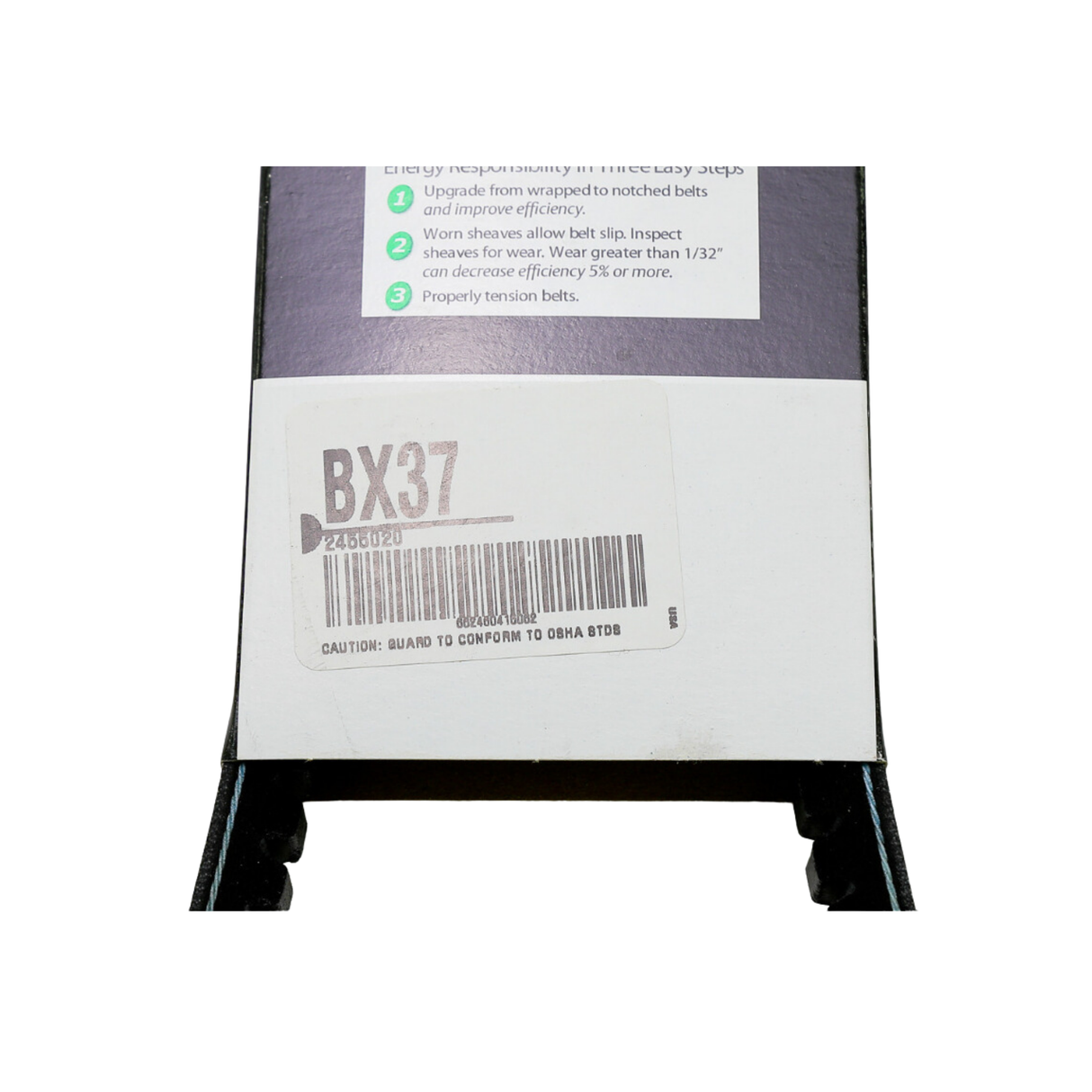 Browning BX37 40" Outside Diameter, EPDM, ARPM IP-20, Oil & Chemical per ARPM IP-3-2, Static Dissipating per ARPM IP-3-3, BX, Gripnotch Belt