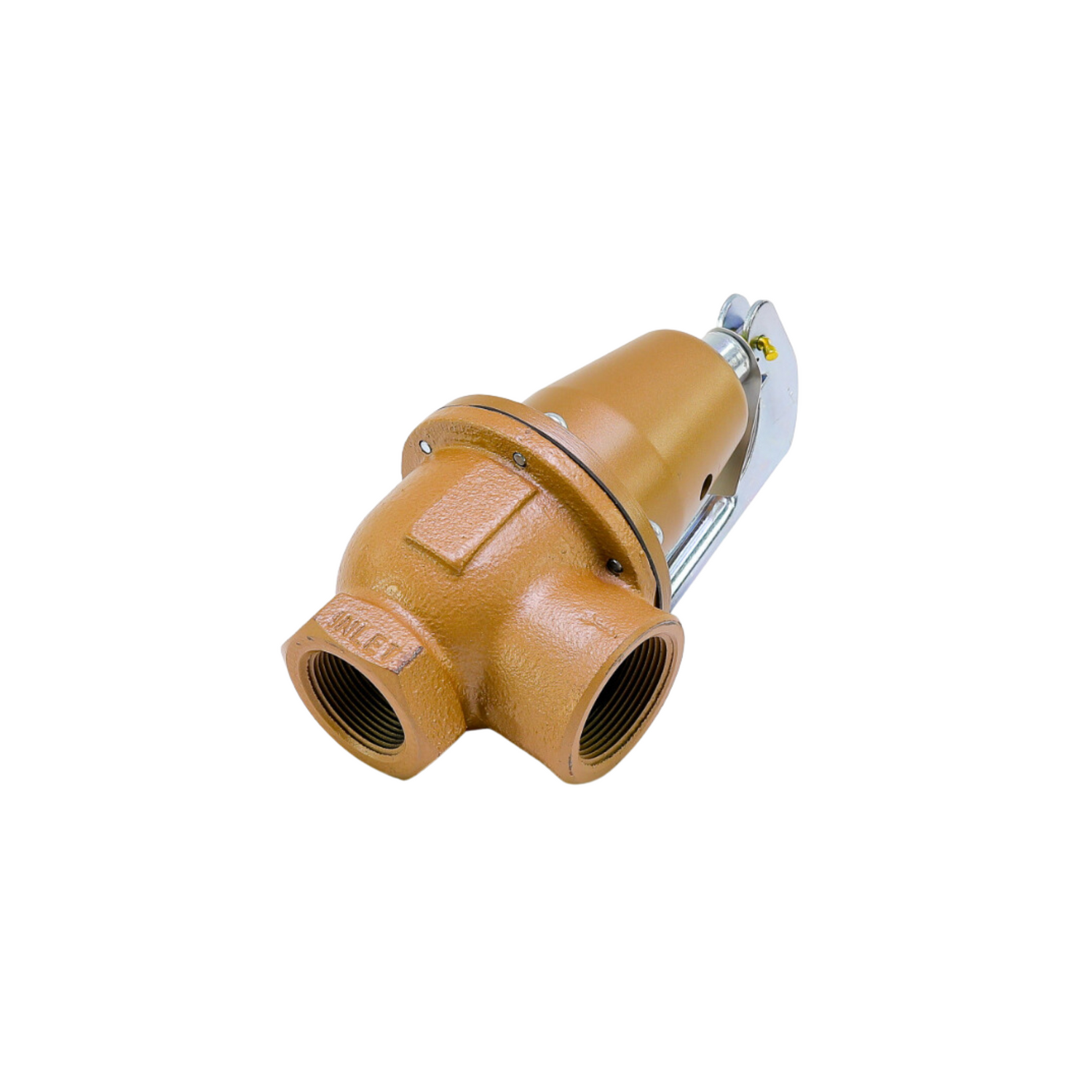 Watts 0383308 740 Series, 1 1/4" x 1 1/2" NPT Connection, 30-75 PSI Range, Iron Boiler Pressure Relief Valve