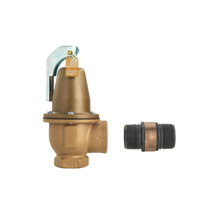 Watts F383020 740 Series, 1 1/4" x 1 1/2" NPTF Connection, 20 PSI Max, 2105000 BTU/hr, Relief Valve